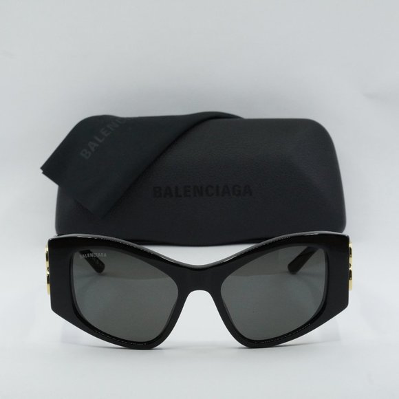 FINAL PRICE NEW BALENCIAGA BB0287S 001 BLACK GREY SUNGLASSES - Picture 2 of 11